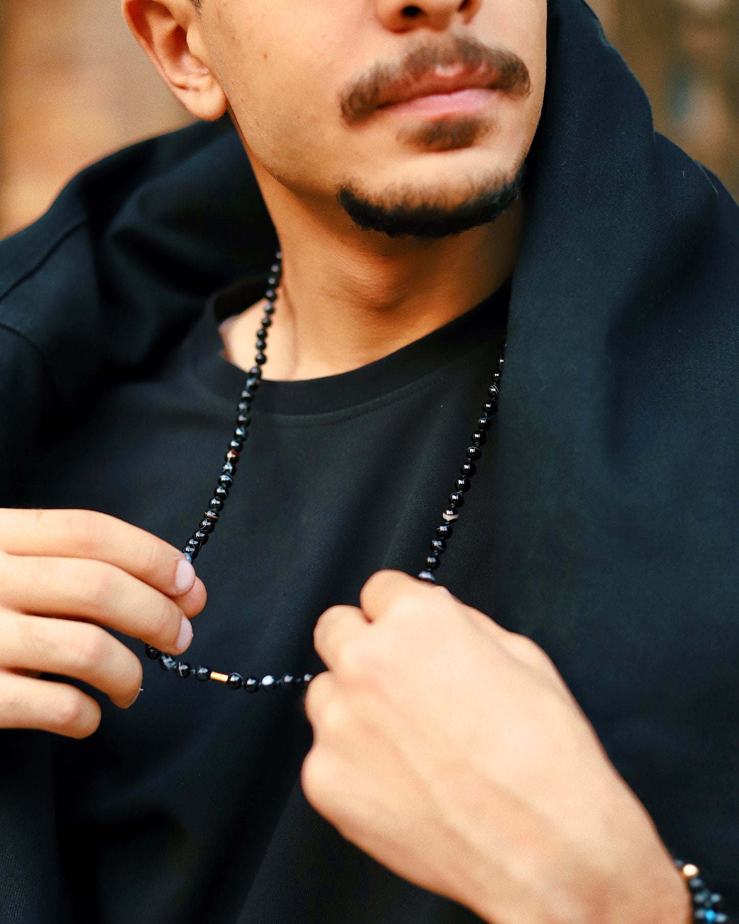 Sulemani dark necklace beads