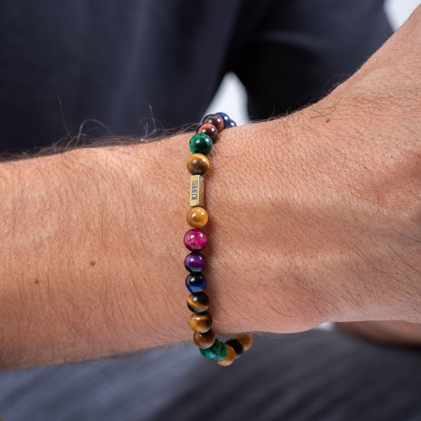 Colorful tiger eye bracelet