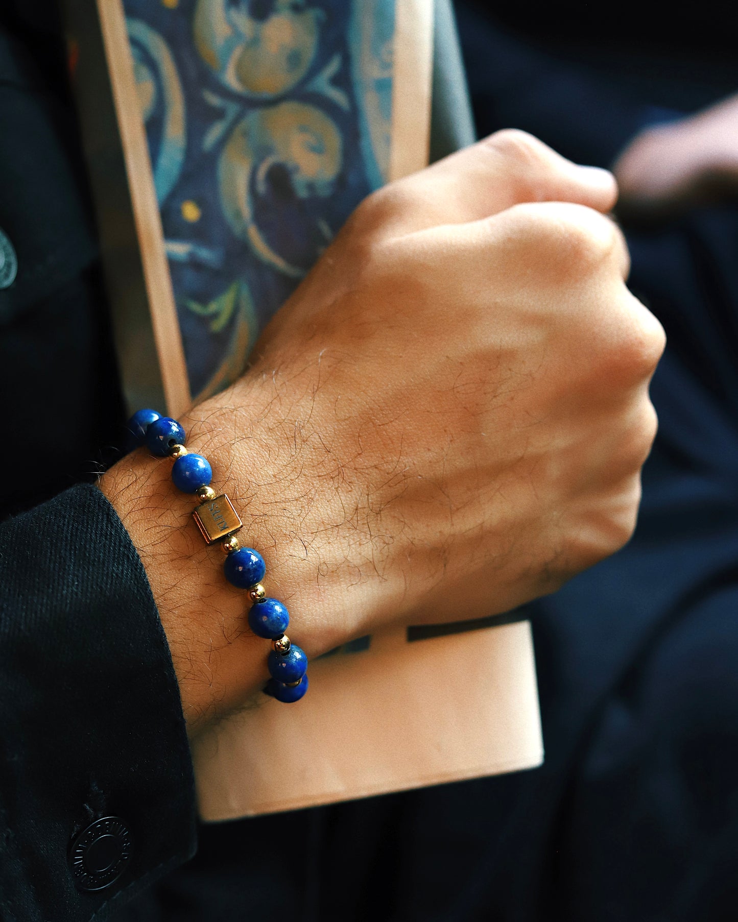 lapis with golden touches