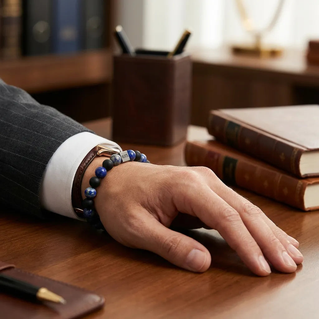 Sodalite and Onyx Kuffs bracelet for men