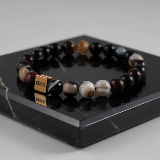 Dark Sulemani Agate bracelet for men