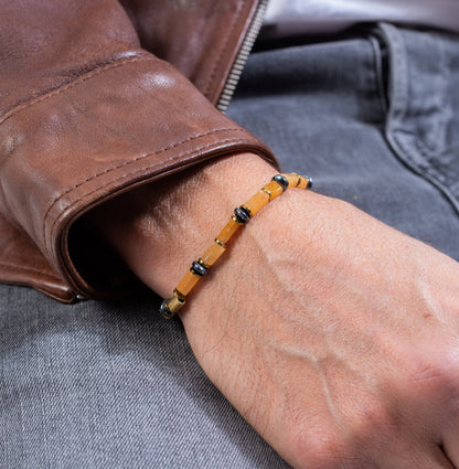 Honey pharaonic jasper bracelet