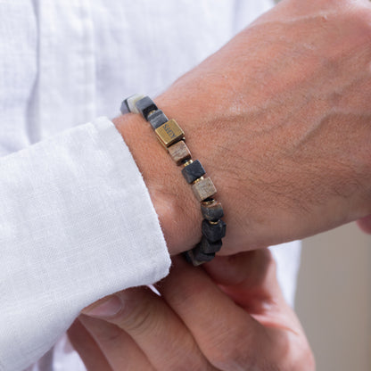 Jasper blocks Kuffs bracelet for men