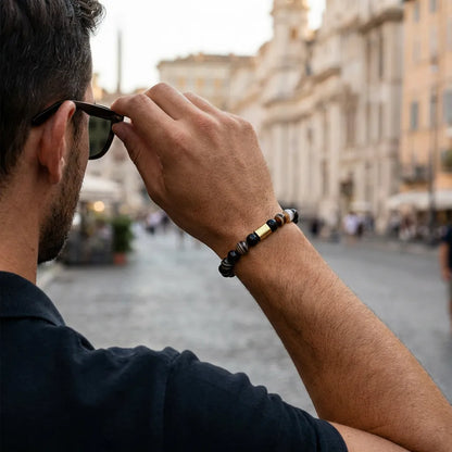 Dark Sulemani Agate bracelet for men