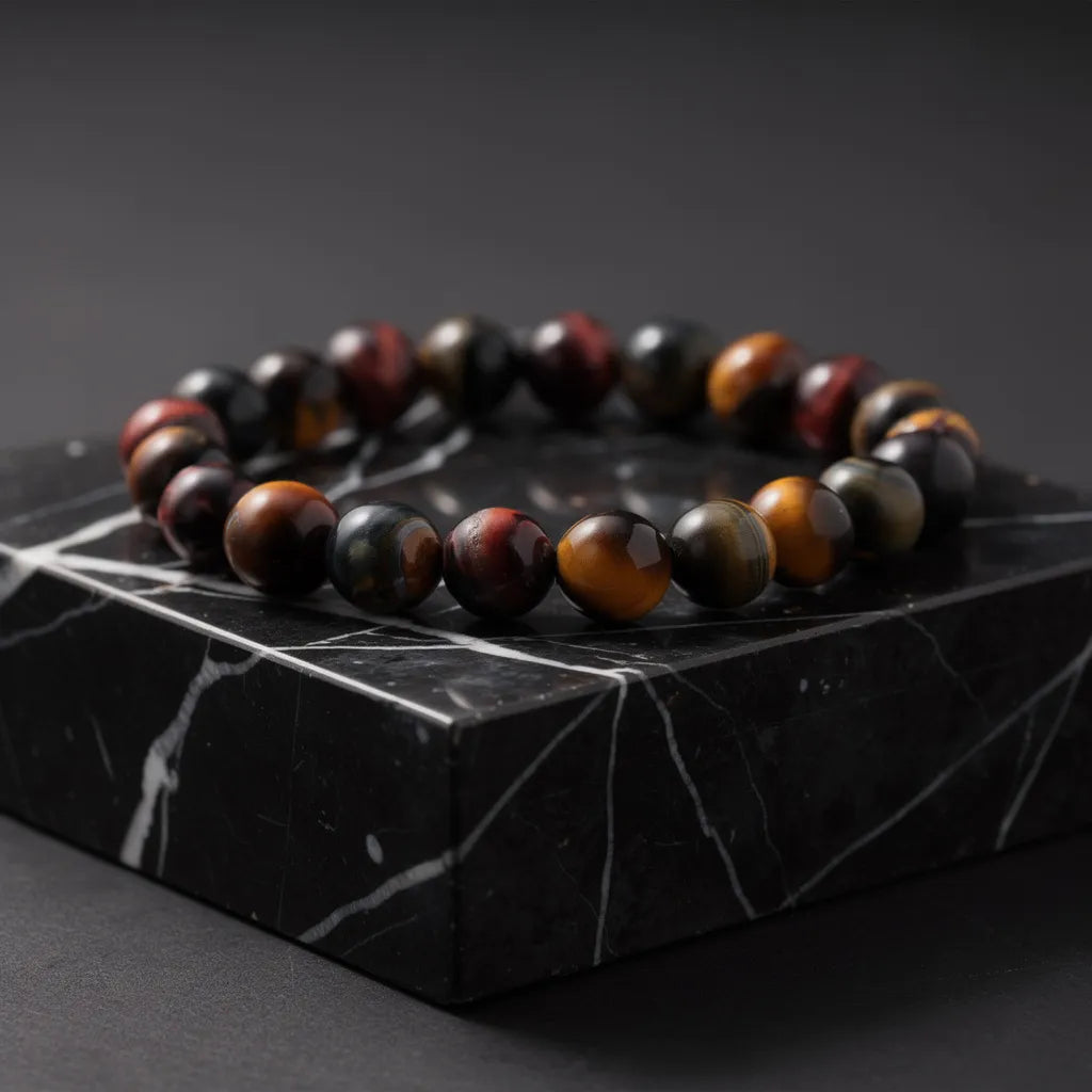 Mixed tiger eye Kuffs Mens Bracelet