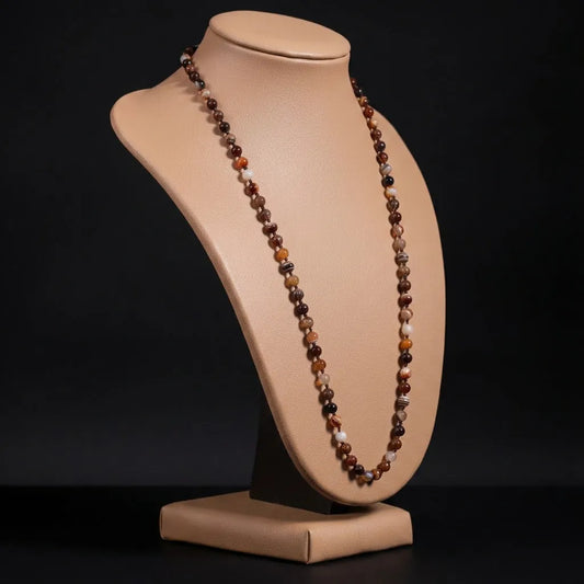 Agate Sulemani light brown necklace